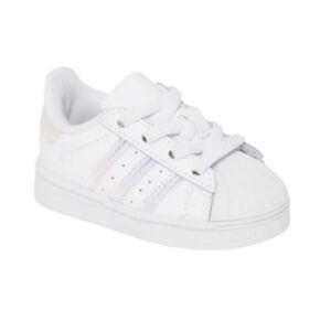 ADIDAS Originals Superstar Toddlers Sneakers White/Pink Reflective Size 7K